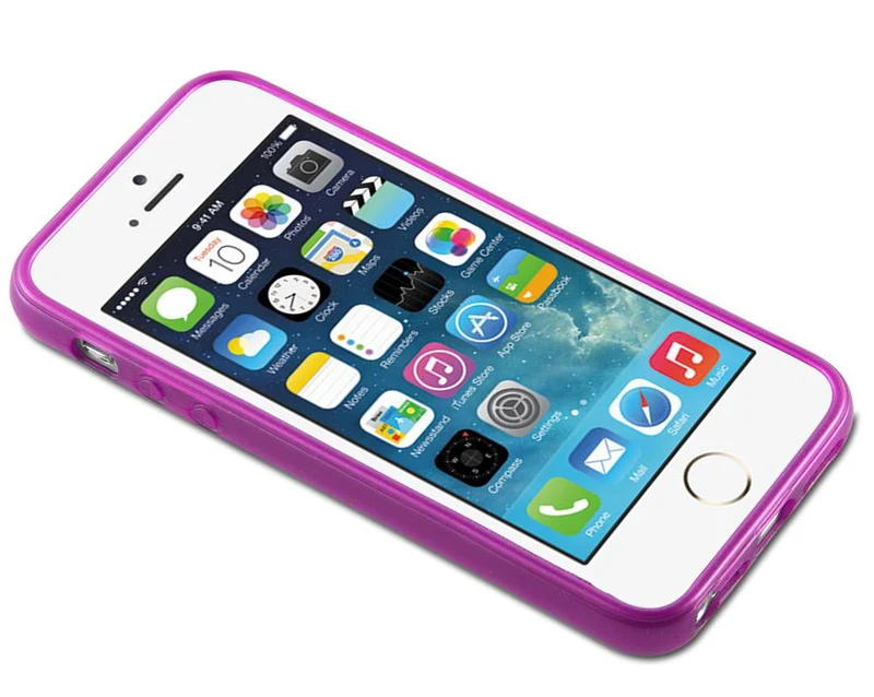 Cadorabo Hülle kompatibel mit Apple iPhone 5 / 5S / SE 2016 Schutzhülle aus flexiblem TPU Silikon im Brushed Design