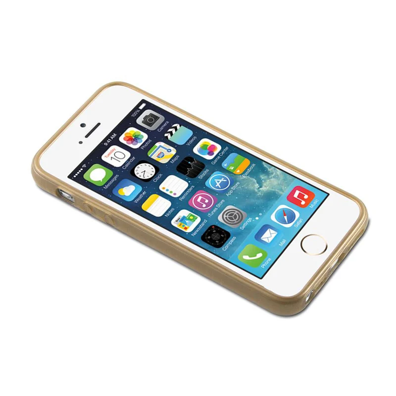 Cadorabo Hülle kompatibel mit Apple iPhone 5 / 5S / SE 2016 Schutzhülle aus flexiblem TPU Silikon im Brushed Design