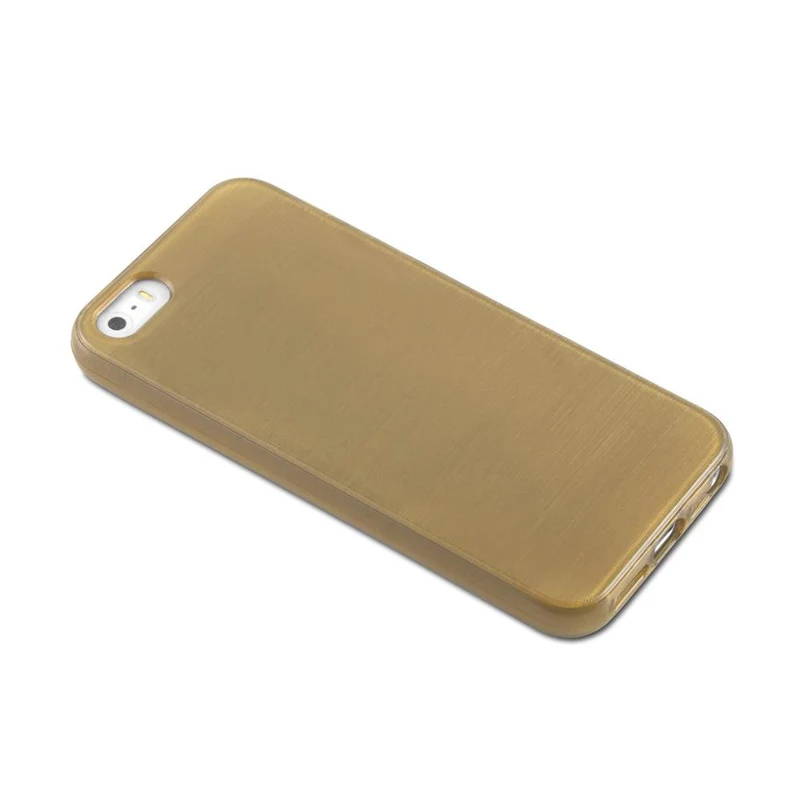 Cadorabo Hülle kompatibel mit Apple iPhone 5 / 5S / SE 2016 Schutzhülle aus flexiblem TPU Silikon im Brushed Design