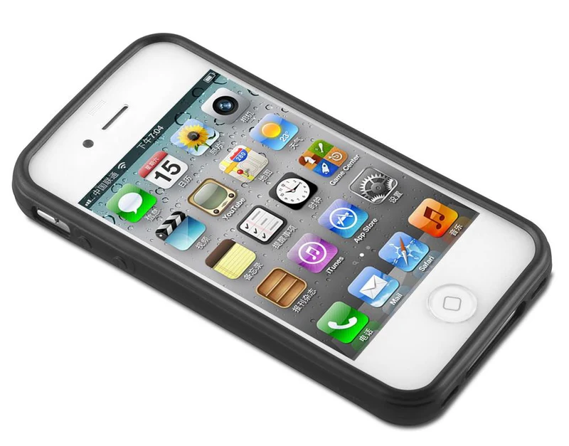 Cadorabo Hülle kompatibel mit Apple iPhone 4 / 4S Schutzhülle aus flexiblem TPU Silikon im Brushed Design