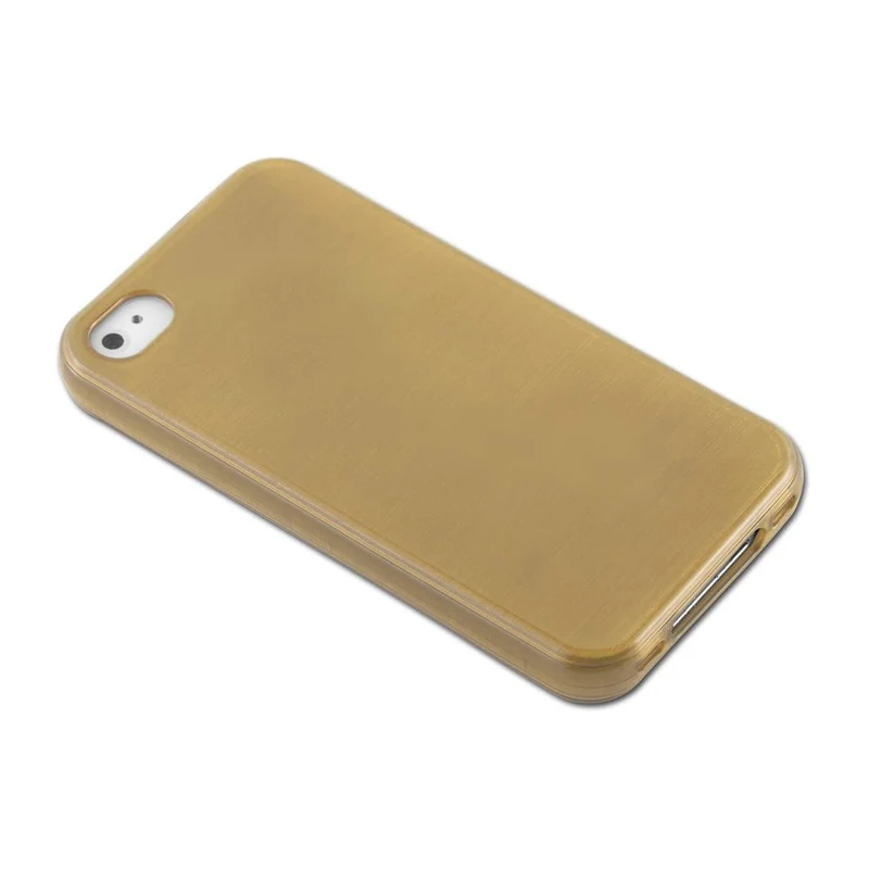 Cadorabo Hülle kompatibel mit Apple iPhone 4 / 4S Schutzhülle aus flexiblem TPU Silikon im Brushed Design