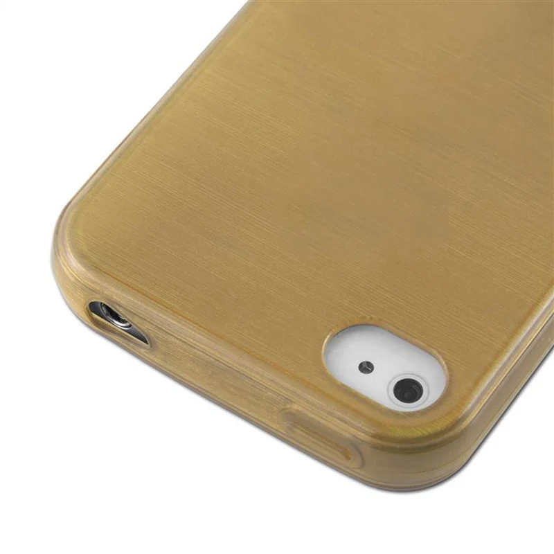 Cadorabo Hülle kompatibel mit Apple iPhone 4 / 4S Schutzhülle aus flexiblem TPU Silikon im Brushed Design