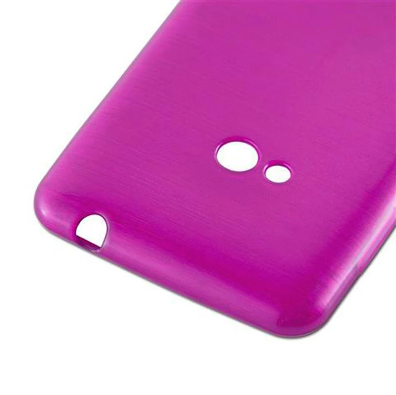 Cadorabo Hülle kompatibel mit Nokia Lumia 625 Schutzhülle aus flexiblem TPU Silikon im Brushed Design