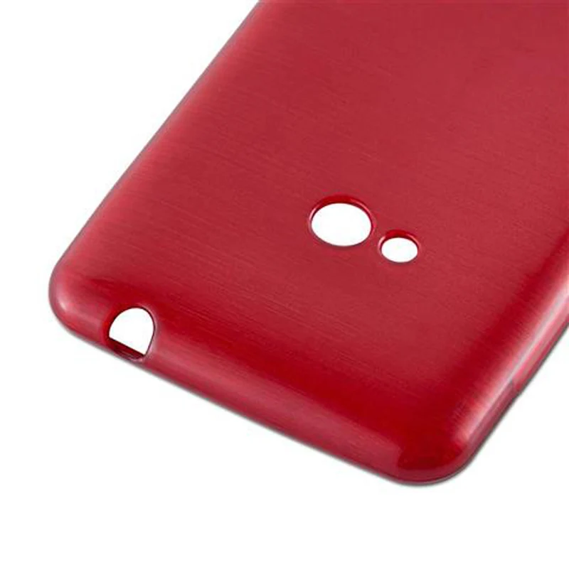 Cadorabo Hülle kompatibel mit Nokia Lumia 625 Schutzhülle aus flexiblem TPU Silikon im Brushed Design