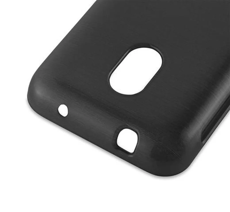 Cadorabo Hülle kompatibel mit Nokia Lumia 620 Schutzhülle aus flexiblem TPU Silikon im Brushed Design