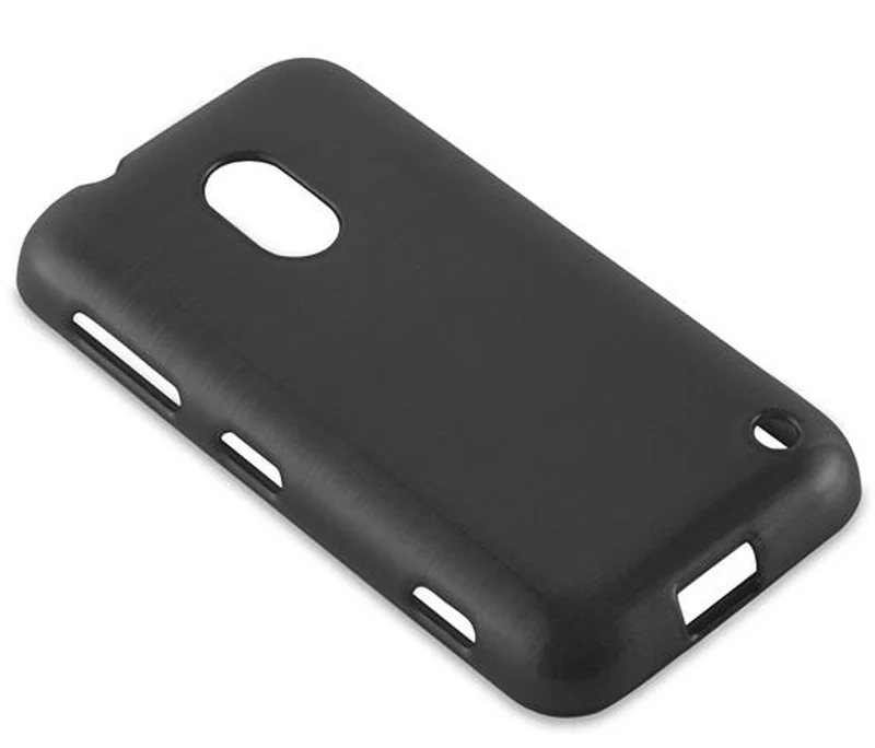Cadorabo Hülle kompatibel mit Nokia Lumia 620 Schutzhülle aus flexiblem TPU Silikon im Brushed Design