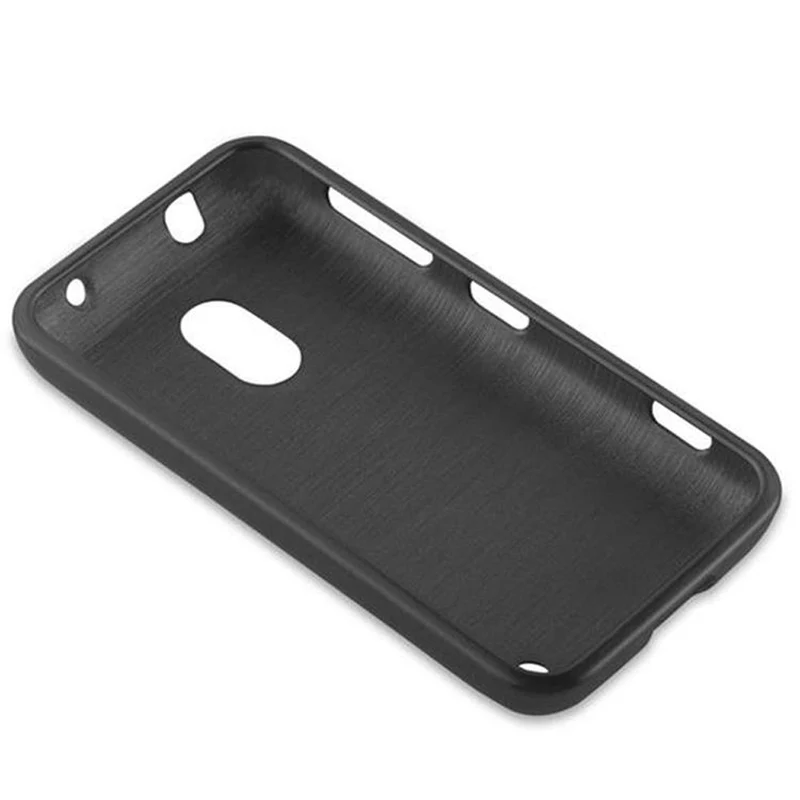 Cadorabo Hülle kompatibel mit Nokia Lumia 620 Schutzhülle aus flexiblem TPU Silikon im Brushed Design