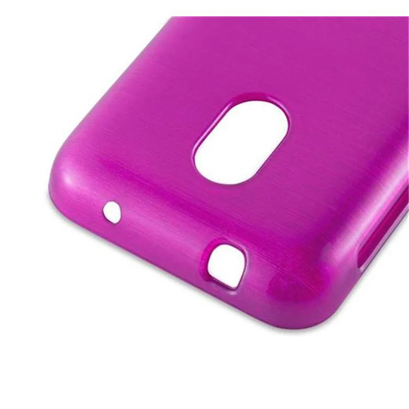 Cadorabo Hülle kompatibel mit Nokia Lumia 620 Schutzhülle aus flexiblem TPU Silikon im Brushed Design