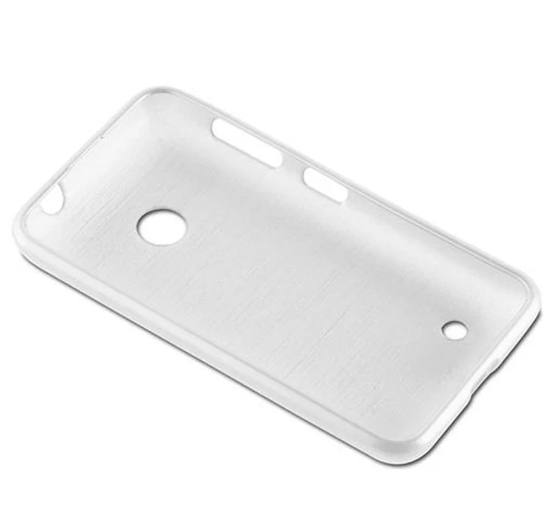 Cadorabo Hülle kompatibel mit Nokia Lumia 530 Schutzhülle aus flexiblem TPU Silikon im Brushed Design