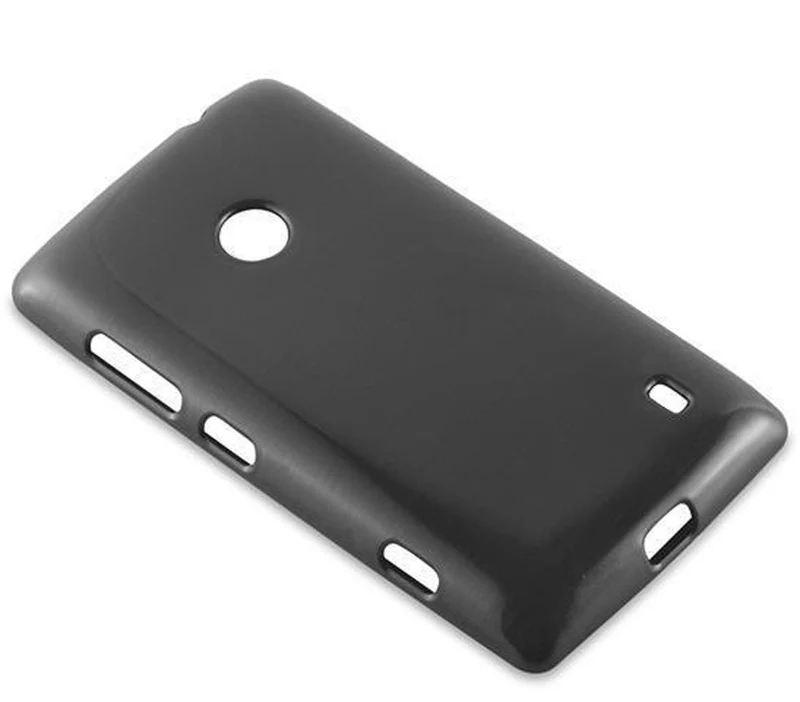 Cadorabo Hülle kompatibel mit Nokia Lumia 525 Schutzhülle aus flexiblem TPU Silikon im Brushed Design