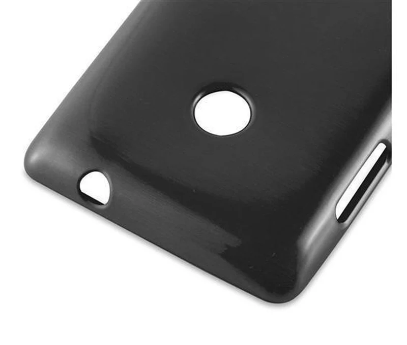 Cadorabo Hülle kompatibel mit Nokia Lumia 525 Schutzhülle aus flexiblem TPU Silikon im Brushed Design