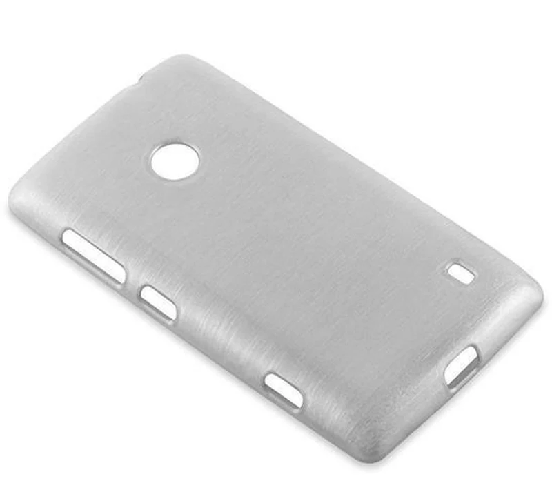 Cadorabo Hülle kompatibel mit Nokia Lumia 525 Schutzhülle aus flexiblem TPU Silikon im Brushed Design