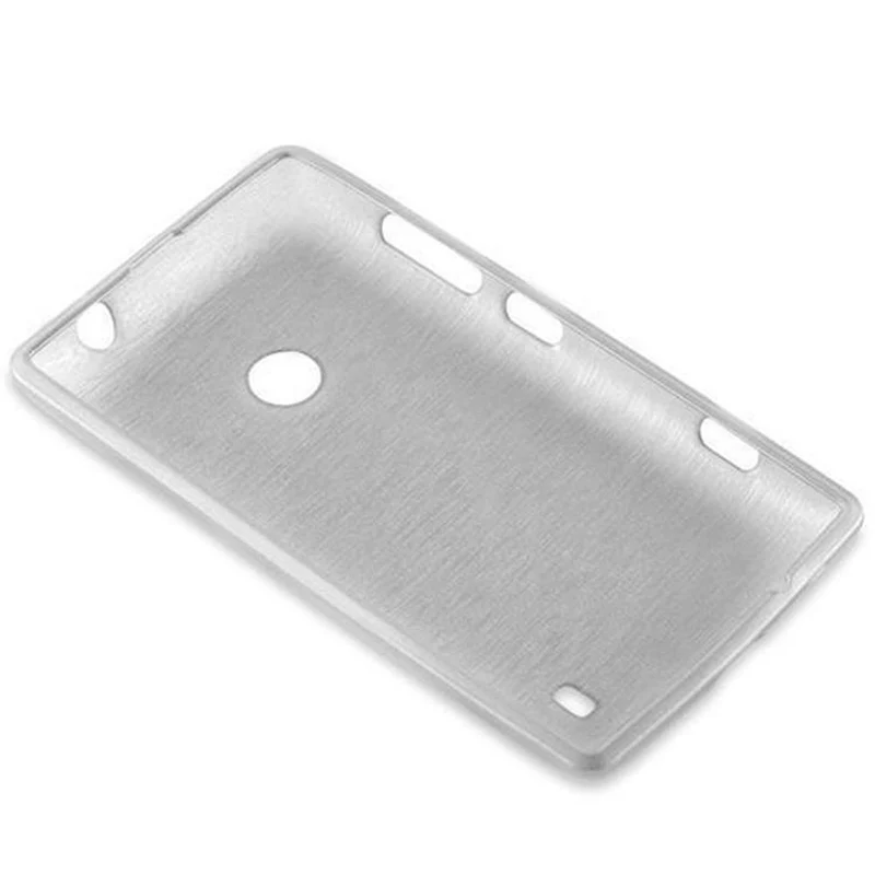 Cadorabo Hülle kompatibel mit Nokia Lumia 525 Schutzhülle aus flexiblem TPU Silikon im Brushed Design