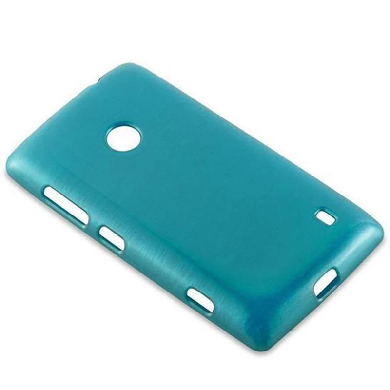 Cadorabo Hülle kompatibel mit Nokia Lumia 525 Schutzhülle aus flexiblem TPU Silikon im Brushed Design