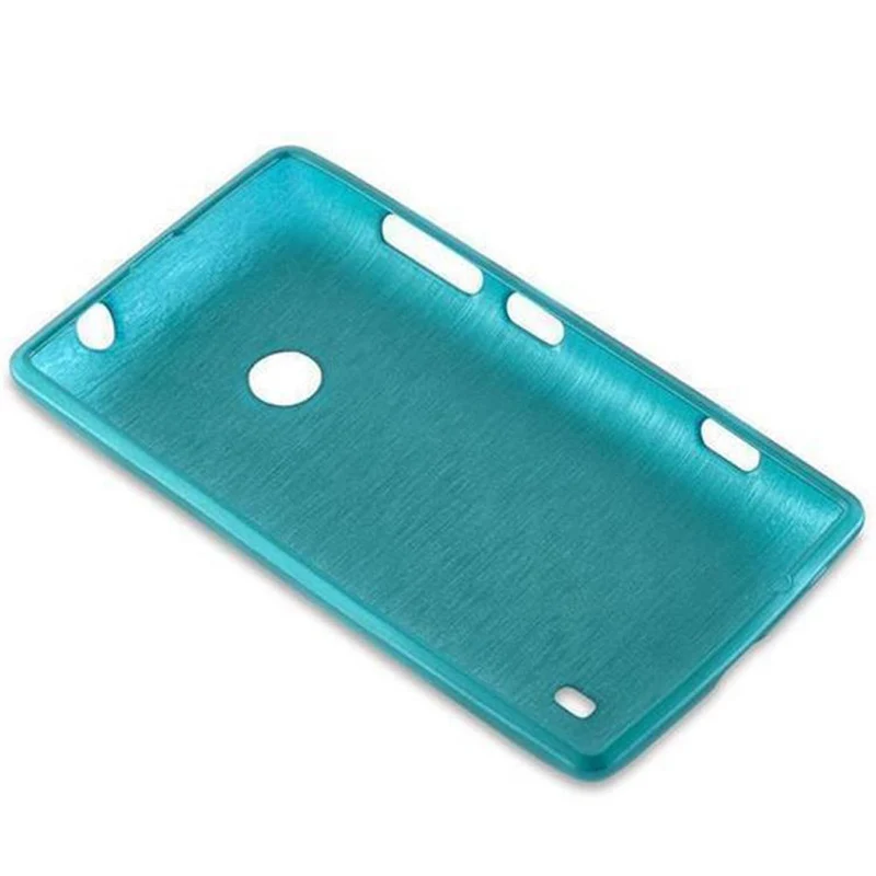 Cadorabo Hülle kompatibel mit Nokia Lumia 525 Schutzhülle aus flexiblem TPU Silikon im Brushed Design