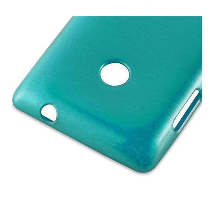 Cadorabo Hülle kompatibel mit Nokia Lumia 525 Schutzhülle aus flexiblem TPU Silikon im Brushed Design