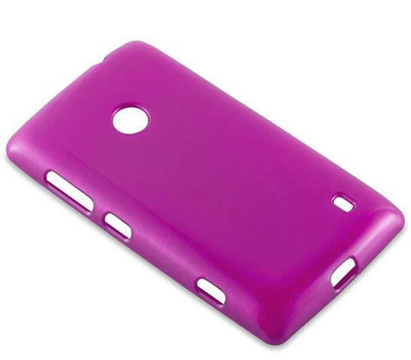 Cadorabo Hülle kompatibel mit Nokia Lumia 525 Schutzhülle aus flexiblem TPU Silikon im Brushed Design