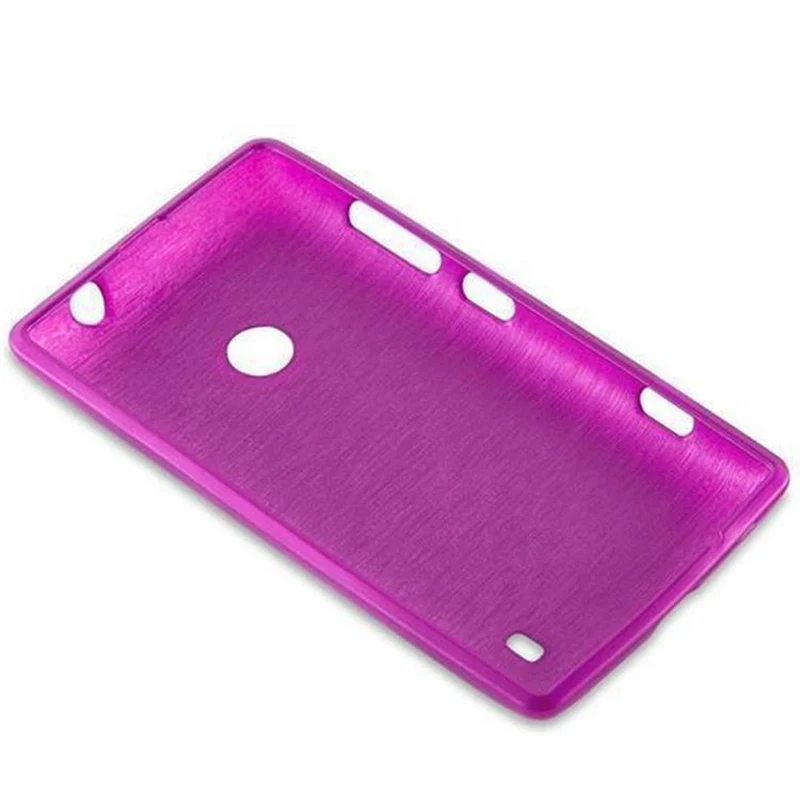 Cadorabo Hülle kompatibel mit Nokia Lumia 525 Schutzhülle aus flexiblem TPU Silikon im Brushed Design