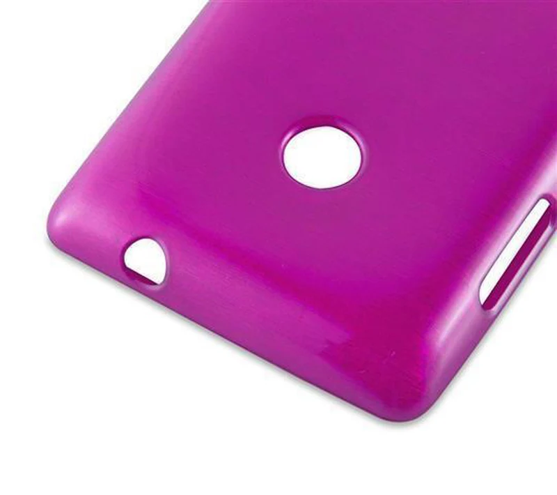 Cadorabo Hülle kompatibel mit Nokia Lumia 525 Schutzhülle aus flexiblem TPU Silikon im Brushed Design