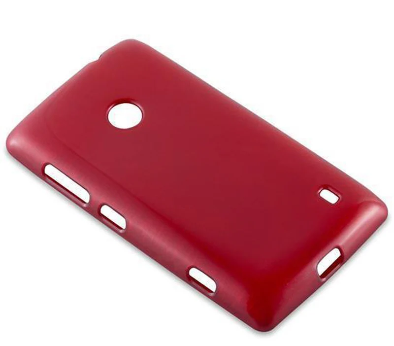 Cadorabo Hülle kompatibel mit Nokia Lumia 525 Schutzhülle aus flexiblem TPU Silikon im Brushed Design