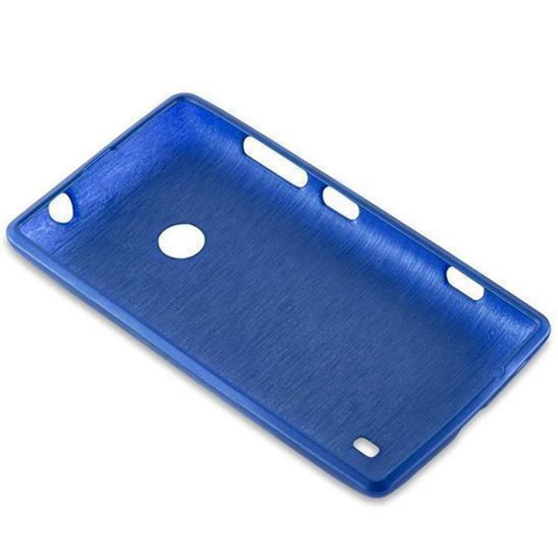 Cadorabo Hülle kompatibel mit Nokia Lumia 525 Schutzhülle aus flexiblem TPU Silikon im Brushed Design