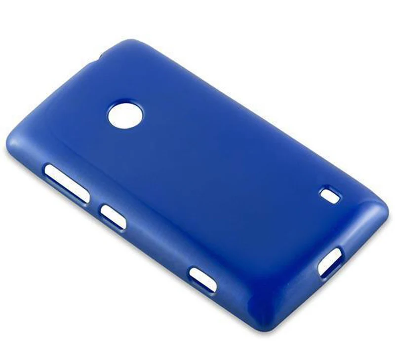 Cadorabo Hülle kompatibel mit Nokia Lumia 525 Schutzhülle aus flexiblem TPU Silikon im Brushed Design