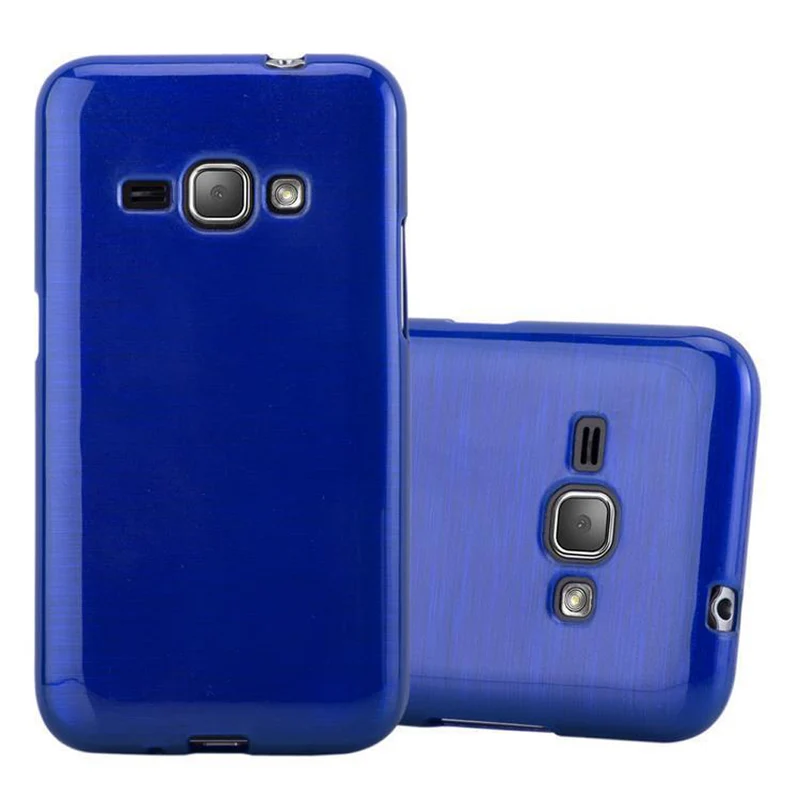 Cadorabo Hülle kompatibel mit Samsung Galaxy J1 2016 Schutzhülle aus flexiblem TPU Silikon im Brushed Design