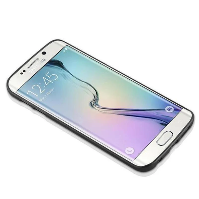 Cadorabo Hülle kompatibel mit Samsung Galaxy S6 EDGE Schutzhülle aus flexiblem TPU Silikon im Brushed Design