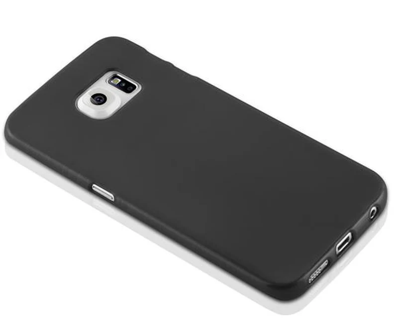 Cadorabo Hülle kompatibel mit Samsung Galaxy S6 EDGE Schutzhülle aus flexiblem TPU Silikon im Brushed Design
