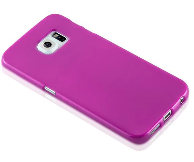 Cadorabo Hülle kompatibel mit Samsung Galaxy S6 EDGE Schutzhülle aus flexiblem TPU Silikon im Brushed Design