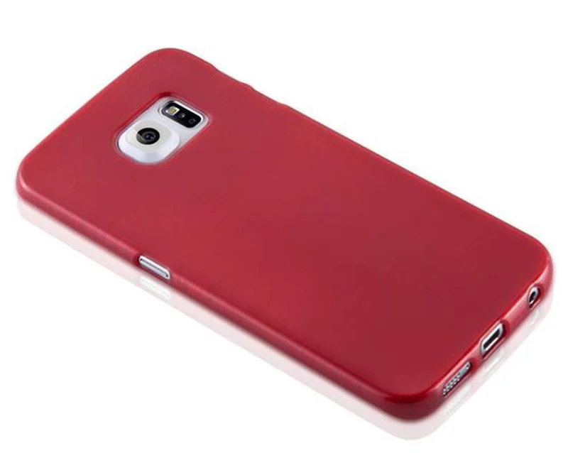 Cadorabo Hülle kompatibel mit Samsung Galaxy S6 EDGE Schutzhülle aus flexiblem TPU Silikon im Brushed Design