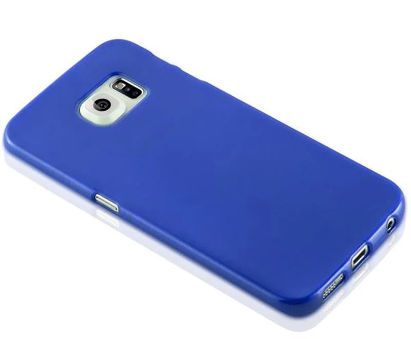 Cadorabo Hülle kompatibel mit Samsung Galaxy S6 EDGE Schutzhülle aus flexiblem TPU Silikon im Brushed Design
