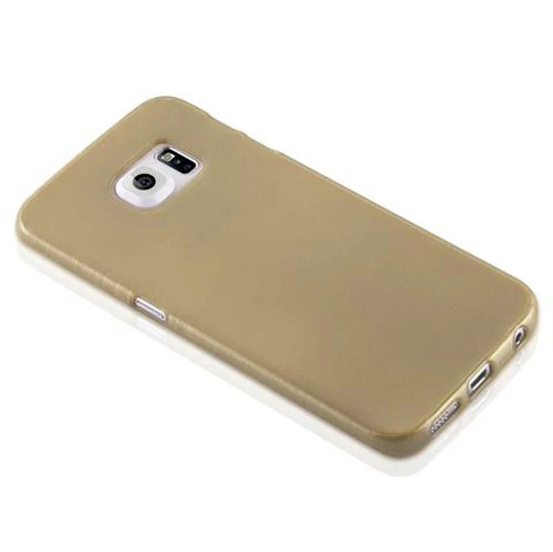 Cadorabo Hülle kompatibel mit Samsung Galaxy S6 EDGE Schutzhülle aus flexiblem TPU Silikon im Brushed Design