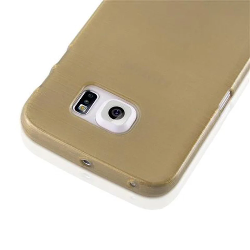 Cadorabo Hülle kompatibel mit Samsung Galaxy S6 EDGE Schutzhülle aus flexiblem TPU Silikon im Brushed Design