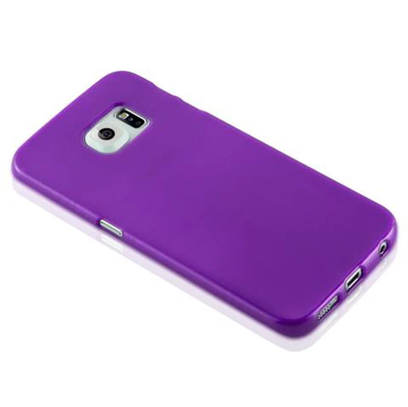 Cadorabo Hülle kompatibel mit Samsung Galaxy S6 EDGE Schutzhülle aus flexiblem TPU Silikon im Brushed Design