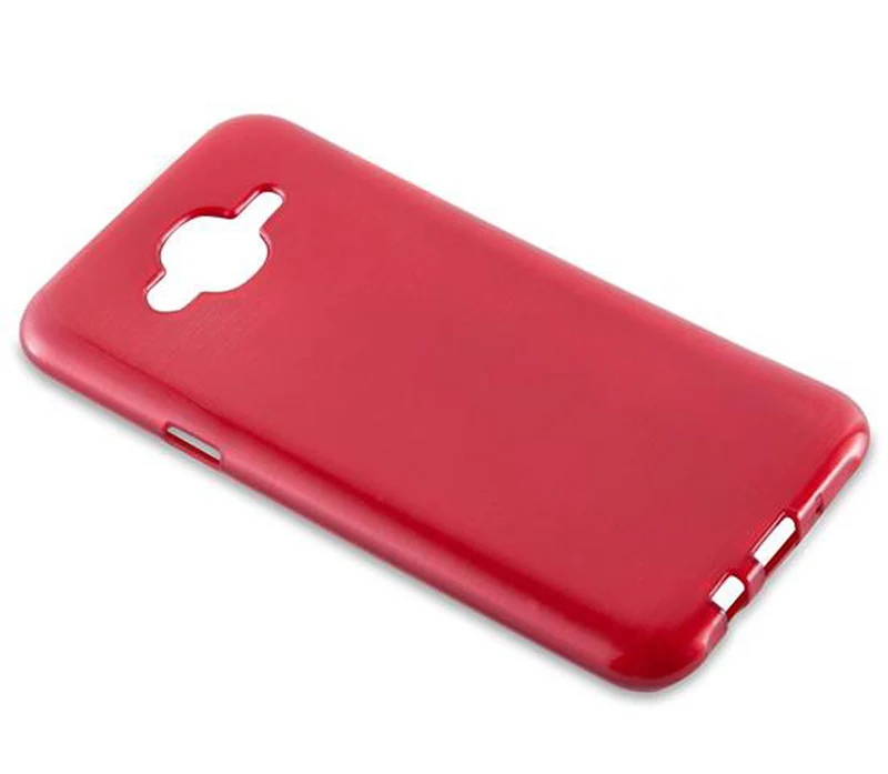 Cadorabo Hülle kompatibel mit Samsung Galaxy J7 2015 Schutzhülle aus flexiblem TPU Silikon im Brushed Design