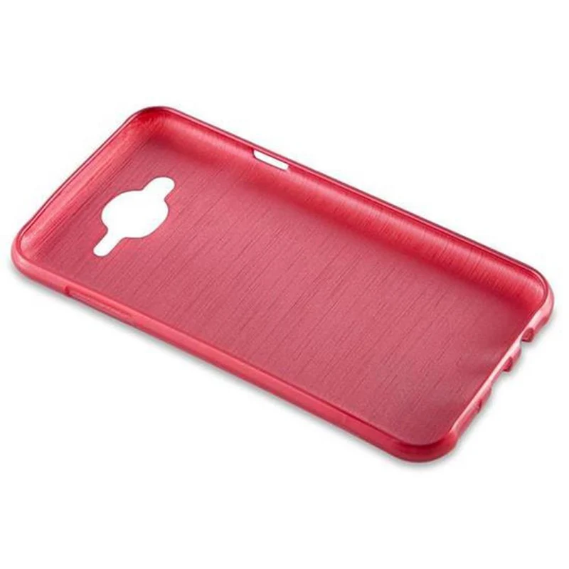Cadorabo Hülle kompatibel mit Samsung Galaxy J7 2015 Schutzhülle aus flexiblem TPU Silikon im Brushed Design