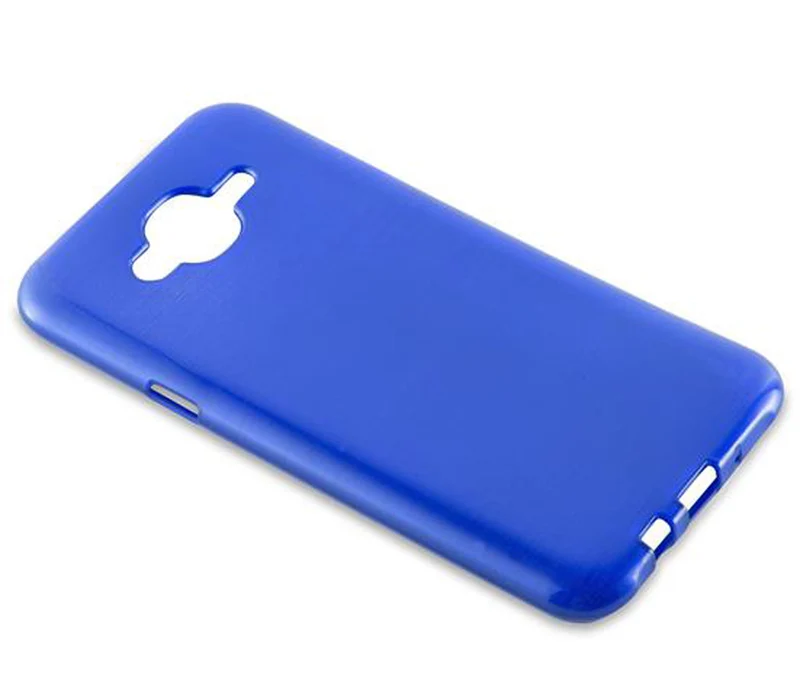 Cadorabo Hülle kompatibel mit Samsung Galaxy J7 2015 Schutzhülle aus flexiblem TPU Silikon im Brushed Design