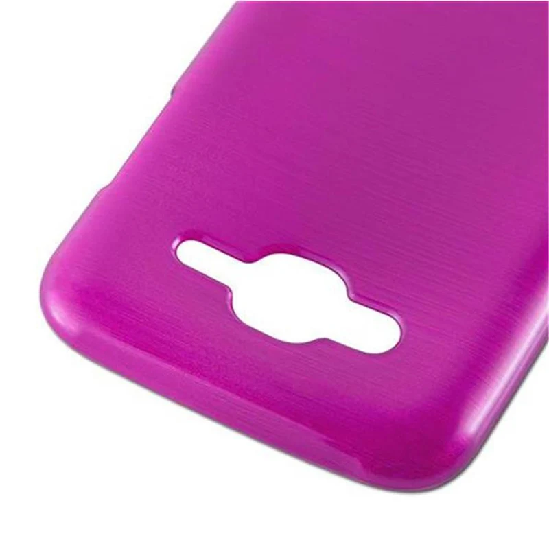 Cadorabo Hülle kompatibel mit Samsung Galaxy J5 2015 Schutzhülle aus flexiblem TPU Silikon im Brushed Design