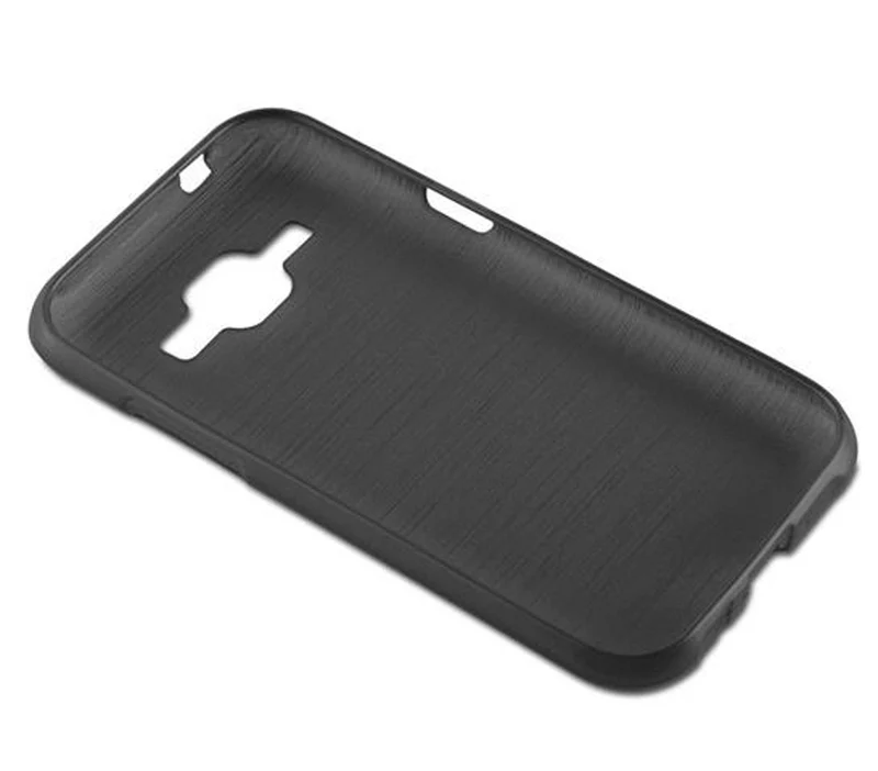 Cadorabo Hülle kompatibel mit Samsung Galaxy J1 2015 Schutzhülle aus flexiblem TPU Silikon im Brushed Design