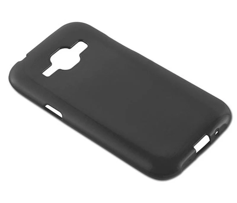 Cadorabo Hülle kompatibel mit Samsung Galaxy J1 2015 Schutzhülle aus flexiblem TPU Silikon im Brushed Design