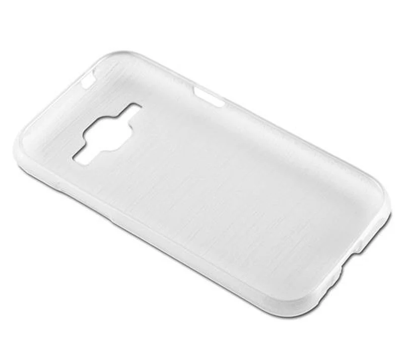 Cadorabo Hülle kompatibel mit Samsung Galaxy J1 2015 Schutzhülle aus flexiblem TPU Silikon im Brushed Design