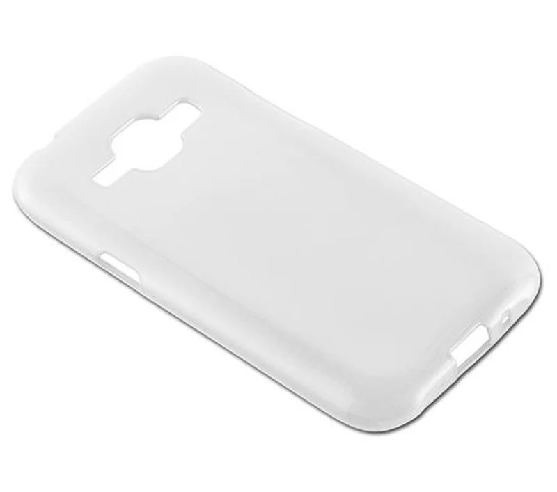Cadorabo Hülle kompatibel mit Samsung Galaxy J1 2015 Schutzhülle aus flexiblem TPU Silikon im Brushed Design
