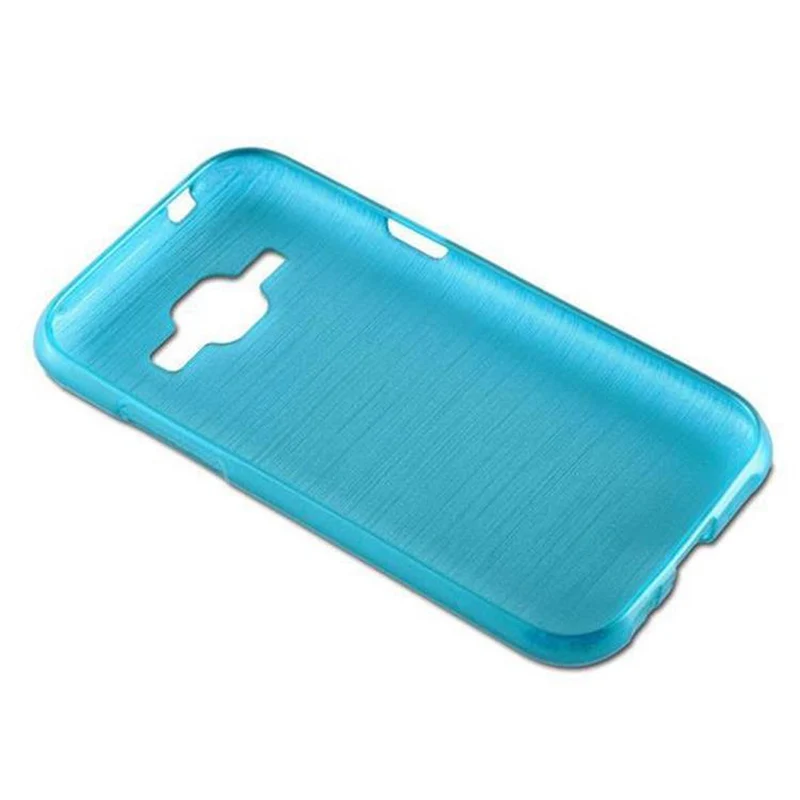 Cadorabo Hülle kompatibel mit Samsung Galaxy J1 2015 Schutzhülle aus flexiblem TPU Silikon im Brushed Design