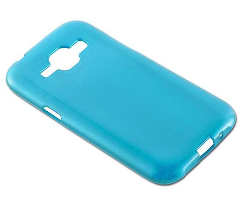 Cadorabo Hülle kompatibel mit Samsung Galaxy J1 2015 Schutzhülle aus flexiblem TPU Silikon im Brushed Design