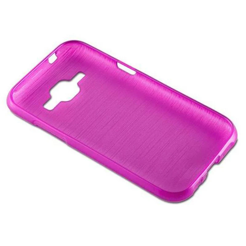 Cadorabo Hülle kompatibel mit Samsung Galaxy J1 2015 Schutzhülle aus flexiblem TPU Silikon im Brushed Design