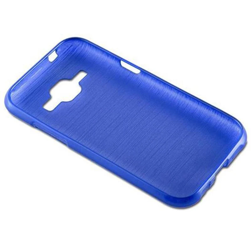 Cadorabo Hülle kompatibel mit Samsung Galaxy J1 2015 Schutzhülle aus flexiblem TPU Silikon im Brushed Design
