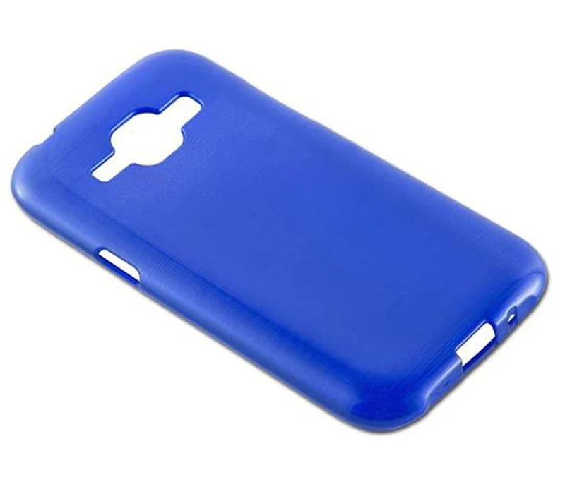 Cadorabo Hülle kompatibel mit Samsung Galaxy J1 2015 Schutzhülle aus flexiblem TPU Silikon im Brushed Design