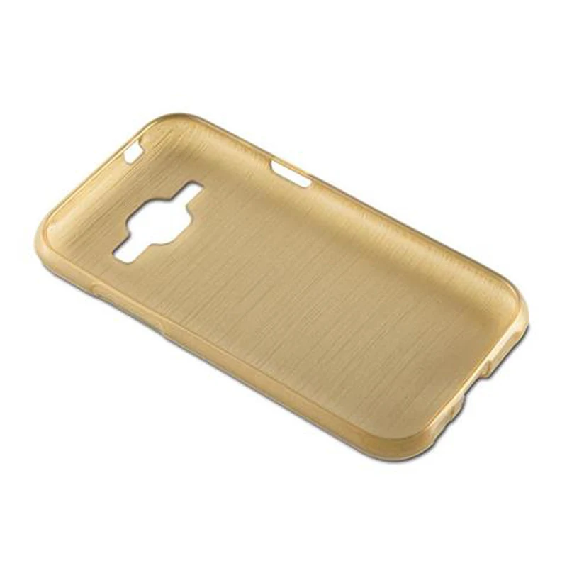 Cadorabo Hülle kompatibel mit Samsung Galaxy J1 2015 Schutzhülle aus flexiblem TPU Silikon im Brushed Design
