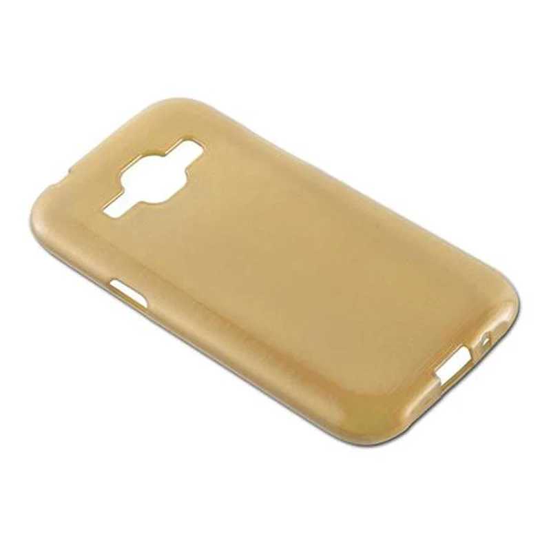 Cadorabo Hülle kompatibel mit Samsung Galaxy J1 2015 Schutzhülle aus flexiblem TPU Silikon im Brushed Design